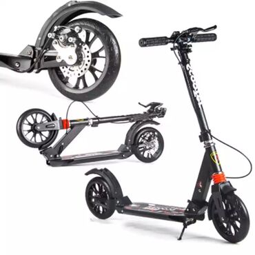 elektrikli scooterler: Urban skuter Əl və ayaq tormozlu İki amartizator sistemli. Diskli