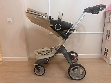 коляс: Детская прогулочная коляска Stokke Xplory (бежевый текстиль) - — 3