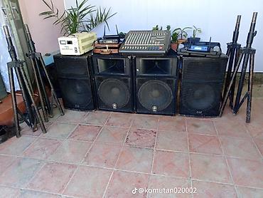 Audio: Səyyar səsləndirmə sistemi – tam komplekt Tərkib: - 4 ədəd passiv — 2