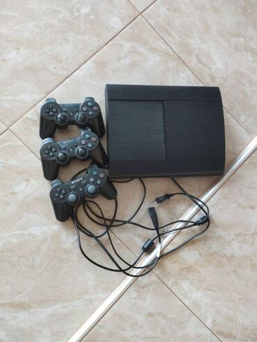 PS3 (Sony PlayStation 3): Play Station 3 SUPER SLIM 500GB Прошитый Есть ~45 игр (PES, GTA5,UFC