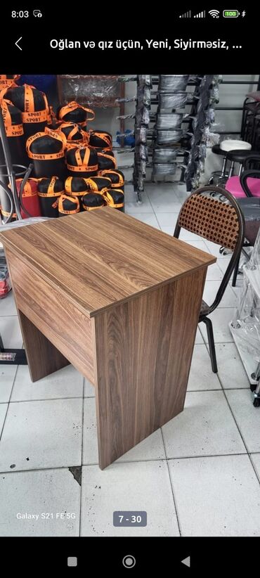 Ofis dəst mebeli: Parta tek neferlik 50/60 sm 28 azn Parta iki neferlik 100/50 sm — 21