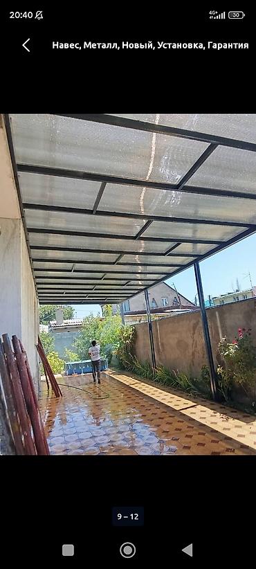 односкатный: Металлические навесы под ключ — 2