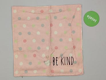 elastan materiał: Różowy komin/chusta dziecięca na szyję z napisem „BE KIND”. - — 2