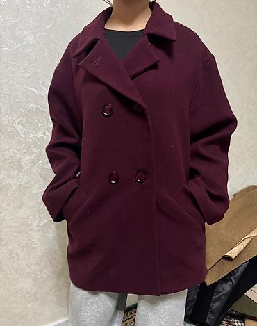 zara l: Пальто, Осень-весна, Кашемир, По колено, С поясом, 2XL — 6