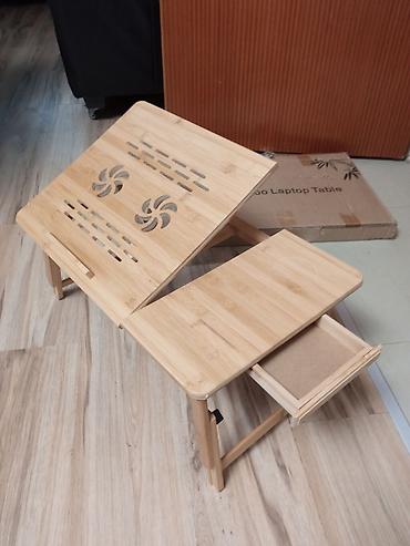 Stolovi: Bambus stočić za laptop - Materijal: prirodni bambus - Gornja ploča — 8
