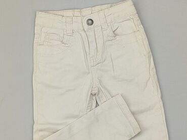 jeansy mom fit białe: Spodnie jeansowe, 3-4 lat, 98/104, stan - Bardzo dobry