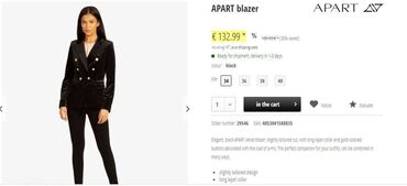 Kaputi: APART blejzer kao NOV!!! APART blejzer plišani. kao NOV — 10