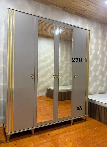 Dolablar: Yeni, 4 qapılı, Güzgülü, Açılan, Düz dolab — 1