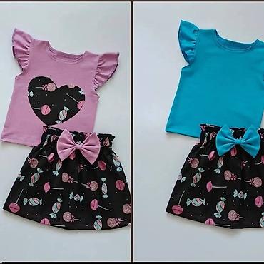 Kompleti: 👗 Cena kompleta (majica + suknja): 2.400 din💥 📏 Veličine: 1, 2, 4, 6 — 15