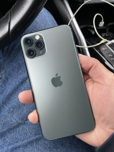 ссср телефон: IPhone 11 Pro, Б/у, 64 ГБ, Matte Midnight Green, Защитное стекло, Чехол, 88 %