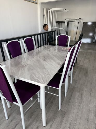 Кухонные столы и стулья: Кухонный стол и стул, цвет - Серый — 9