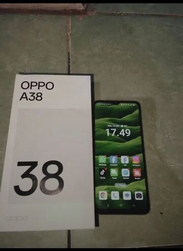 android maqnitafon: Oppo A38, 128 GB, rəng - Göy, Barmaq izi