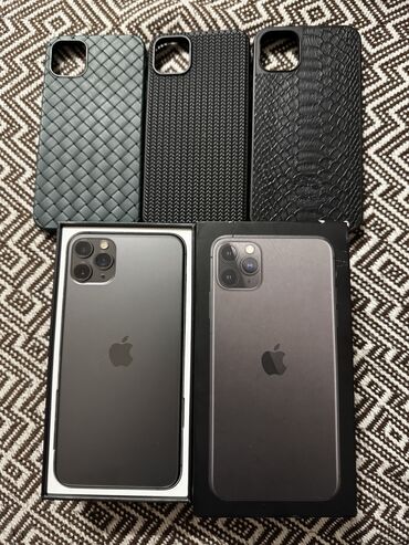 iphone 15 pro max 256 цена бишкек: IPhone 11 Pro Max, Колдонулган, 256 ГБ, Space Gray, Каптама, Кабель, Куту