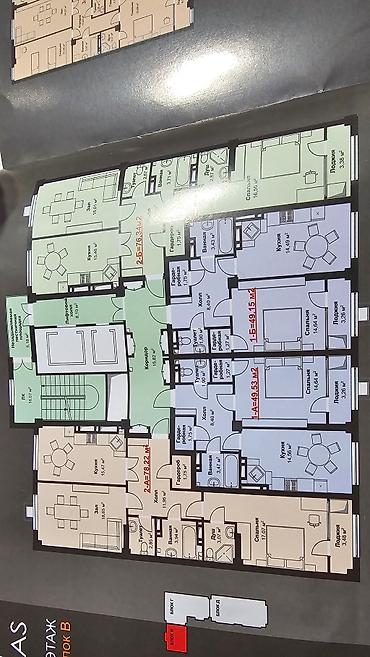 Продажа квартир: 1 комната, 76 м², Элитка, 4 этаж, Готовая ПСО (под самоотделку) — 2
