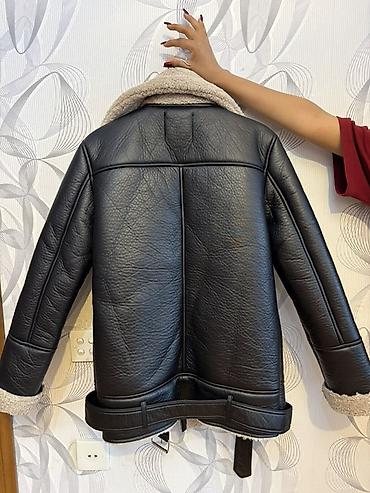 bomber kurtka: Dəri kurtka, Stradivarius, M — 2