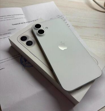 iphone 8 plus price bishkek: IPhone 16 Plus, Б/у, 128 ГБ, White Titanium, Зарядное устройство, Коробка, Чехол, 100 %