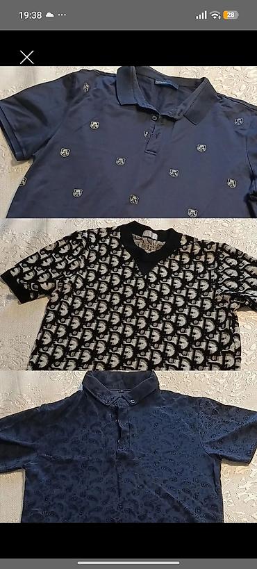 желтые мужские футболки: Мужская футболка, Dior, цвет - Синий — 1