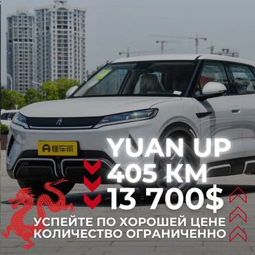 киа к 3: BYD Yuan Up 2024 401km Vitality Edition на оформление под ключ