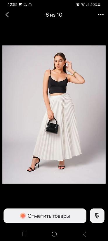 Юбки: Юбка, Модель юбки: Плиссе, Миди, По талии — 4