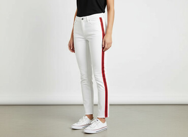 jeansy damskie z lampasami: Stradivarius, Jeans for women, size M