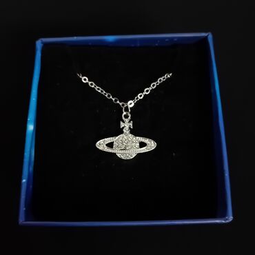 crne sa: Pendant necklace, Material: Cubic zirconia, Stainless steel