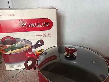 makaron: Qazan, rəng - Qırmızı, Alüminium, 3 l, 32 sm, Türkiyə — 1