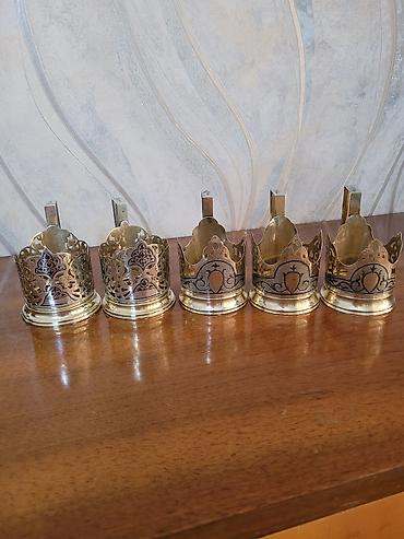 samovar alti podnos: Məhsul: 875 əyar gümüş fincanaltı (stakan üçün qulplu podstakannik) — 1