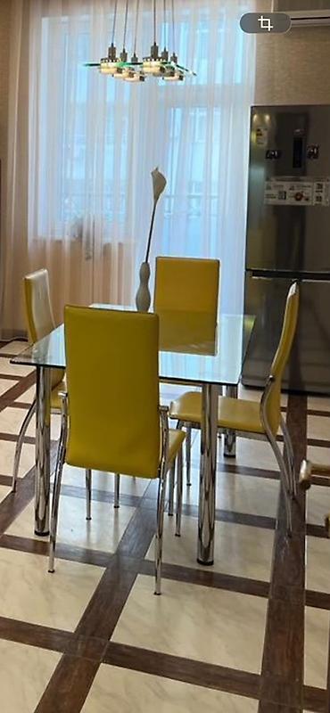 susə stollar: Mətbəx/Qonaq otağı üçün masa və stul dəsti ölçü uzunluq 120 sm en 85 — 1