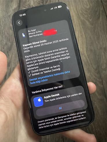 usb iphone: IPhone 15 Pro, 256 GB, Black Titanium, Simsiz şarj, Face ID — 6