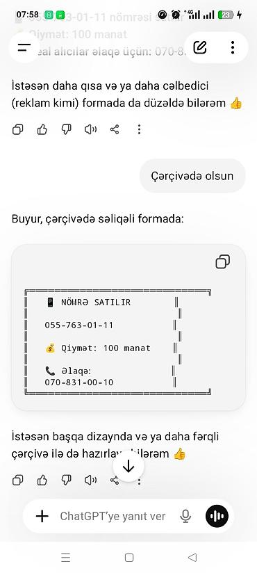 big sale gence: Xüsusi mobil nömrə satılır: 055-763-01-11 - Kateqoriya: Mobil nömrə - — 1