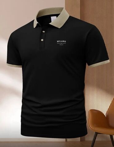 Polo köynək, Milano, M (EU 38), rəng - Qara