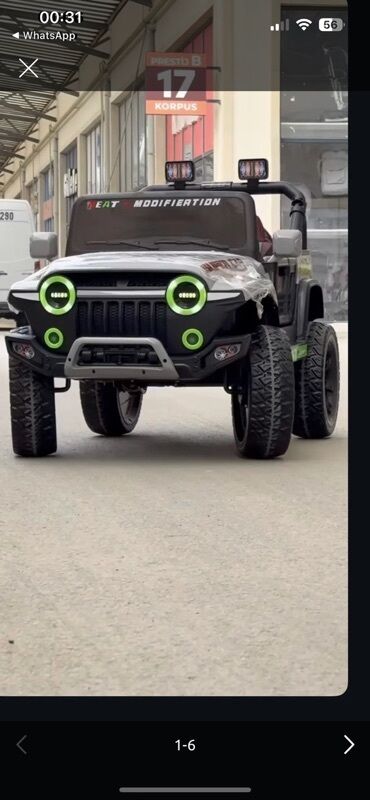 Rover: Uşaq üçün elektrikli off-road maşın – jeep tərzi Xüsusiyyətlər: - 4x4