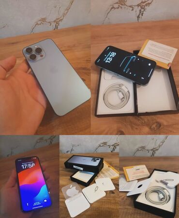 Apple iPhone: IPhone 13 Pro, 128 GB, Sierra Blue, Zəmanət, Face ID, Sənədlərlə