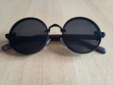 Naočare: Okrugle sunčane naočare – retro/steampunk stil - Tamno siva/crna — 11
