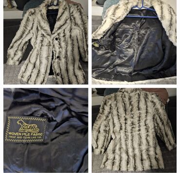 Krzneni kaputi: L, Sa postavom, Veštačko krzno, bоја - Šareno — 8