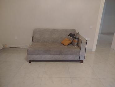 İki nəfərlik divan - Rəng: boz (tünd boz konturlu) - Material: yumşaq