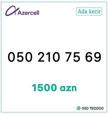 azercell elaqe nomresi 1001: Номер: ( 050 ) ( 502107569 )