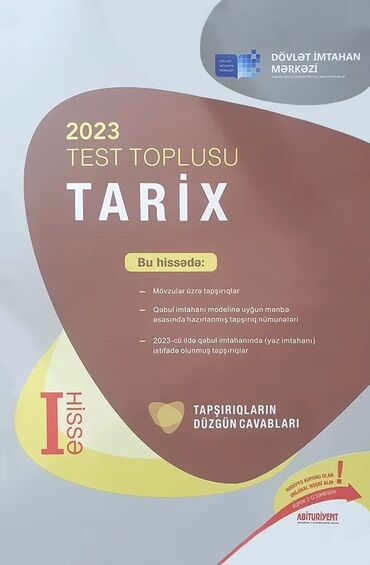 Testlər: Azərbaycan Tarixi Testlər 11-ci sinif, DİM, 1-ci hissə, 2023 il