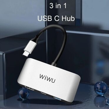 флешка type c: Хаб Wiwu Alpha C2H grey 3 в 1 Арт. 2435 WiWU Alpha C2H Type-C to HDMI