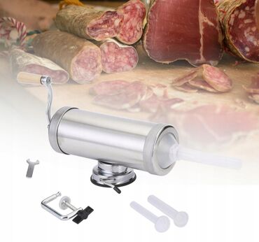 dovsan eti satisi: Kolbasa, sosiska dolduran aparat (şpris)- Kolbasa və sosiska