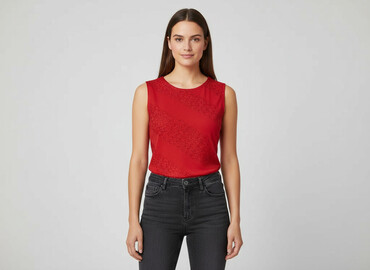 czerwone t shirty levis: Жіноча блуза, розмір S