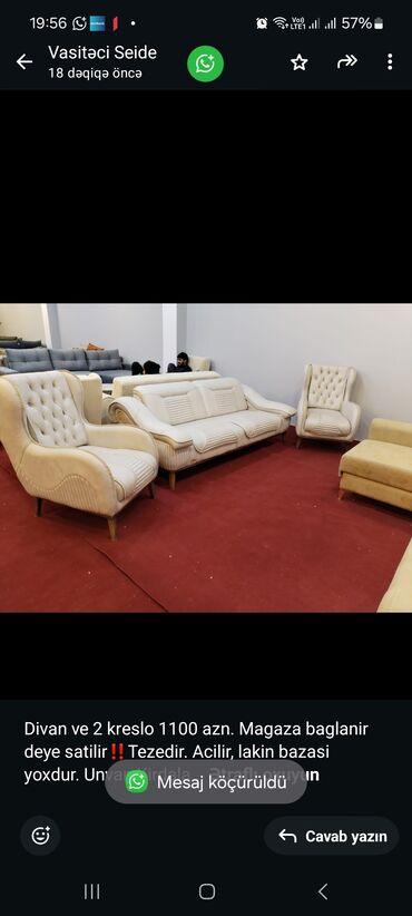 Qonaq otağı dəstləri: Yeni, Divan, 2 kreslo lalafo.az -da Qonaq otağı dəstləri: Yeni, Divan, 2 kreslo