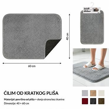 KMT Jednobojna prostirka od kratkog pliša 803839 Praktična prostirka