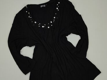 czarne bluzki z aplikacją: Blouse, L (EU 40), condition - Good