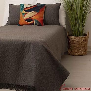 Ćebad i pokrivači: Prekrivač za krevet – jednostavan tkan, sa resama na ivicama - — 2