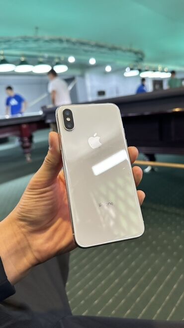 телефоны philips кнопочные: IPhone X, Колдонулган, 256 ГБ, Күмүш, 79 %