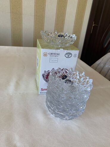 Mətbəx aksesuarları: Təcili.Crystal Bohemia “Small Jam Dish” – 6 ədədli kristal mürəbbə