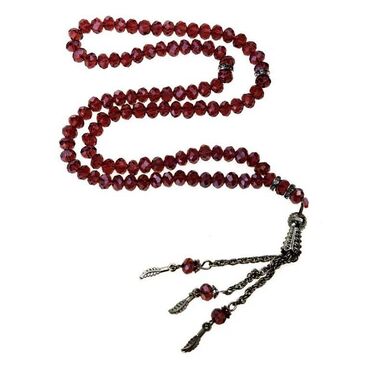 Религиозные украшения: Четки из бисера мисбаха, кристалл агат, полимерные бусины, длина 50