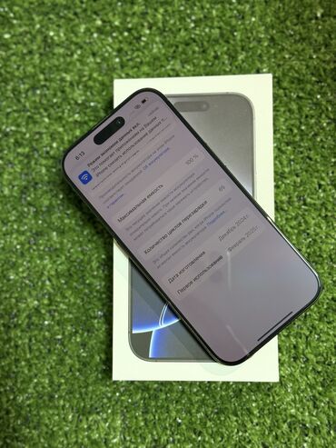 Apple iPhone: IPhone 16 Pro, Б/у, 256 ГБ, Black Titanium, Кабель, Коробка, 100 %