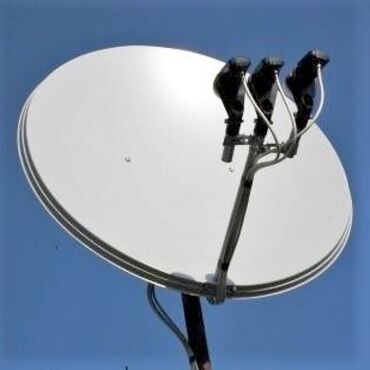 krosna antena qurasdirilmasi: NTV PLUS hd tuner Krosna antena 1.65 metr diametr. Ustunde 2 galovkada